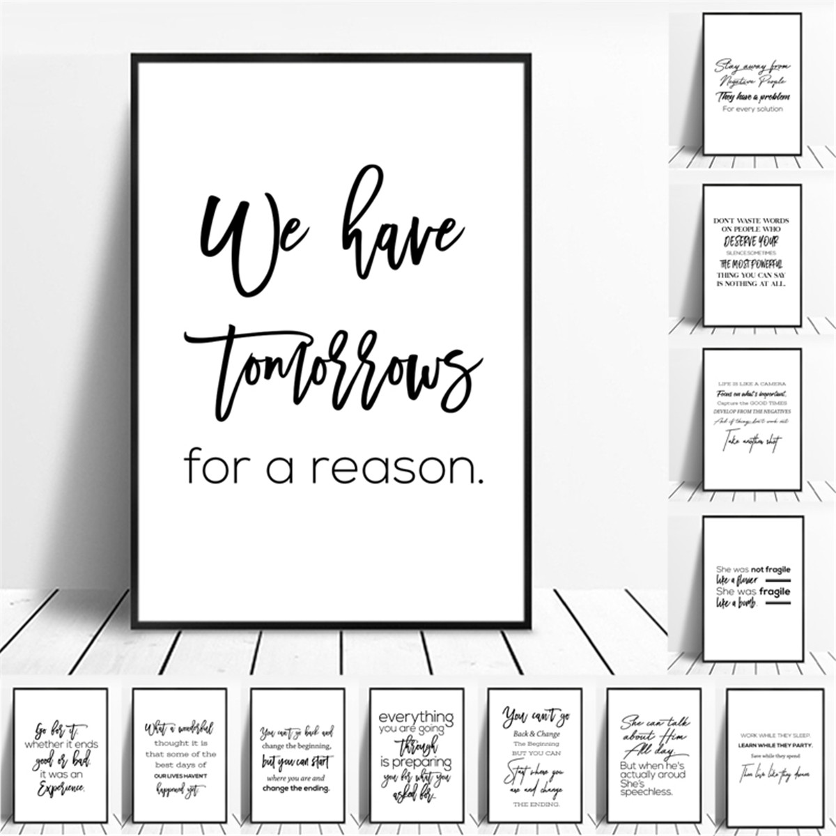 Photography Quotes - Minimalism English Sentences Inspirational Words Posters