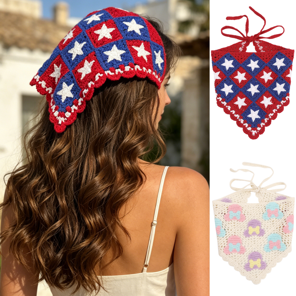Photography Triangle - 1pc Spring Summer Knitted Triangle Headband