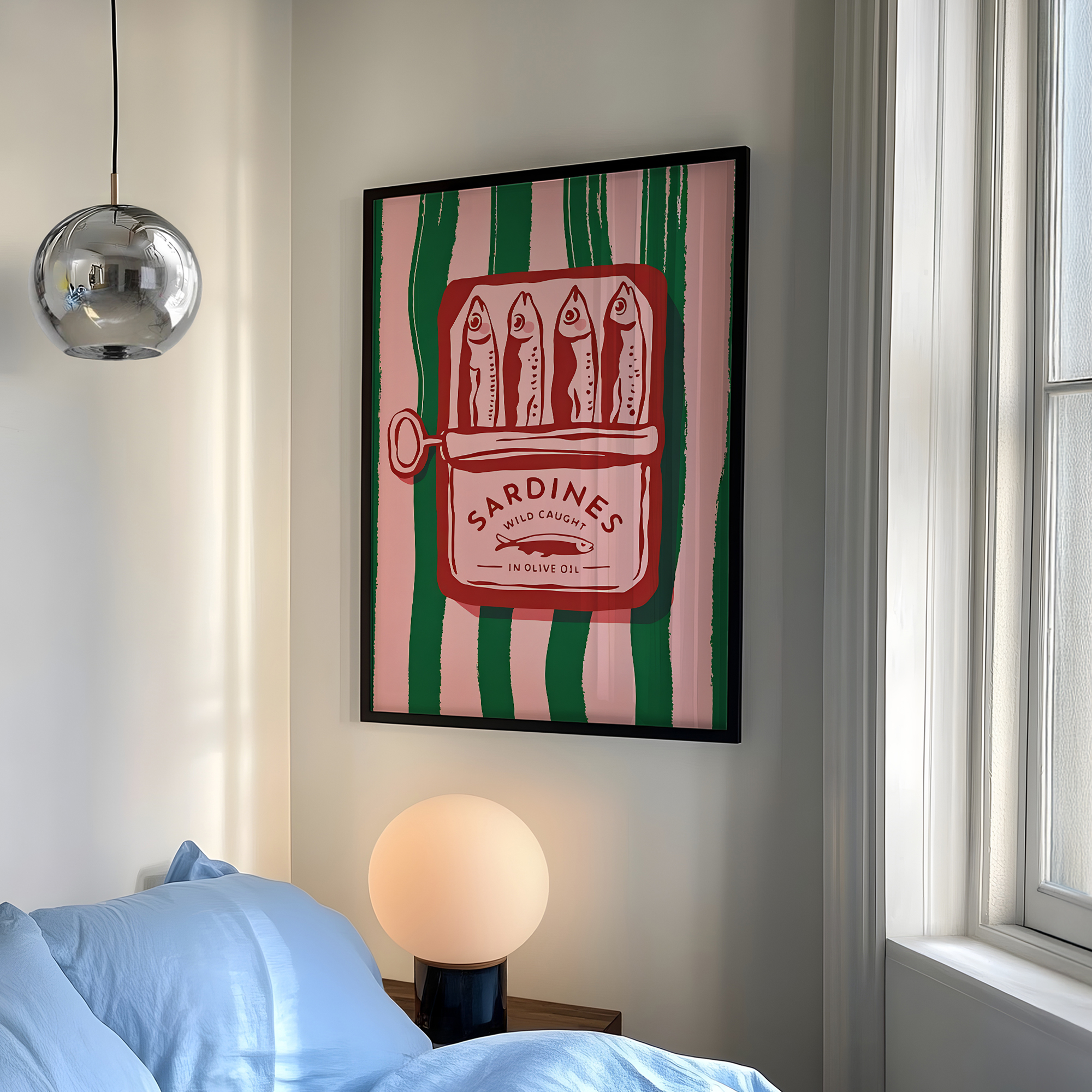 Photography Hobby - Vintage Cartoon Olive Oil Sardines Wall