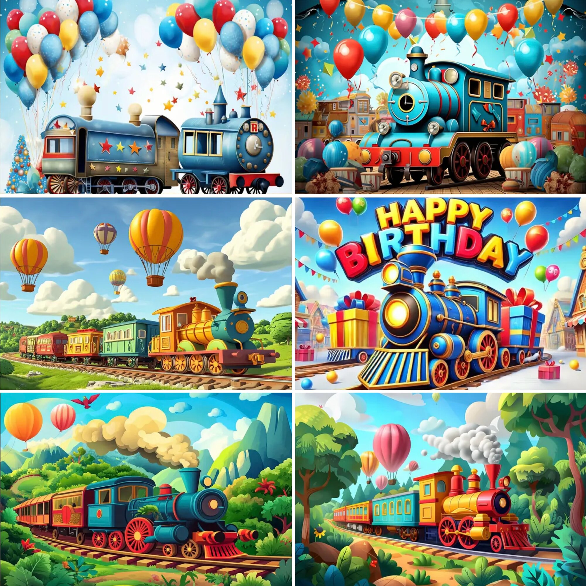 Photography Pro - Halo Train Adventure Theme Background Balloon