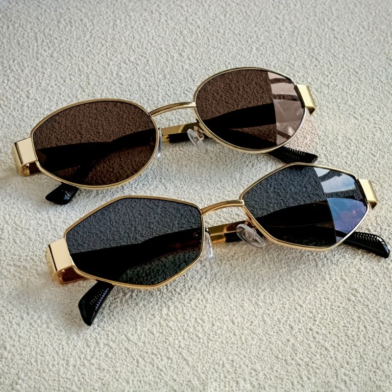 Photography Framing - 2pcs Summer Trendy Glasses Set Rhombus