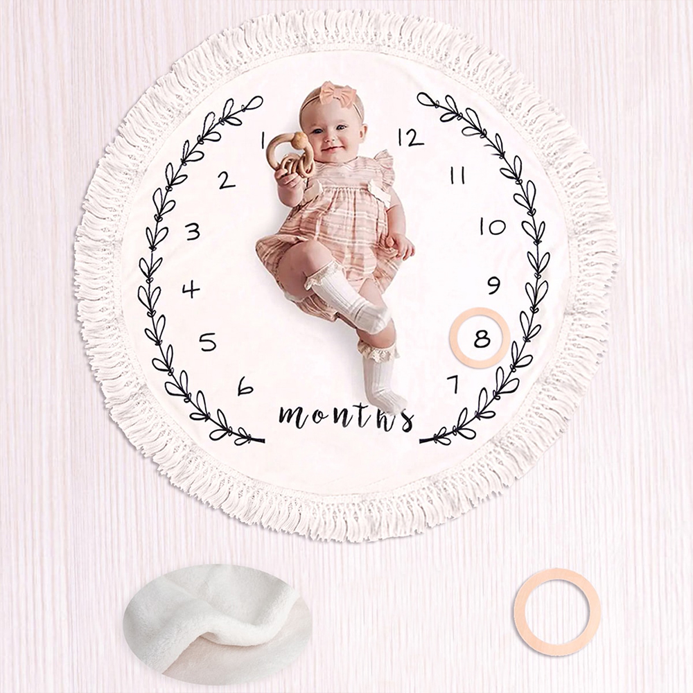 Photography Year - Flannel Month Milestone Blanket Baby First