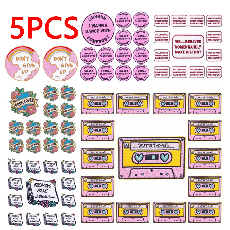 Photography Quotes - 5PCS/lots Cartoon/Letter Iron On Patches For