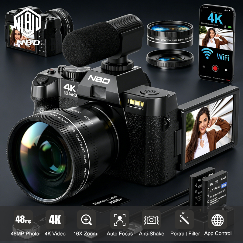Photography Nature Images - Professional 4K&48MP Digital Camera 16X Digital