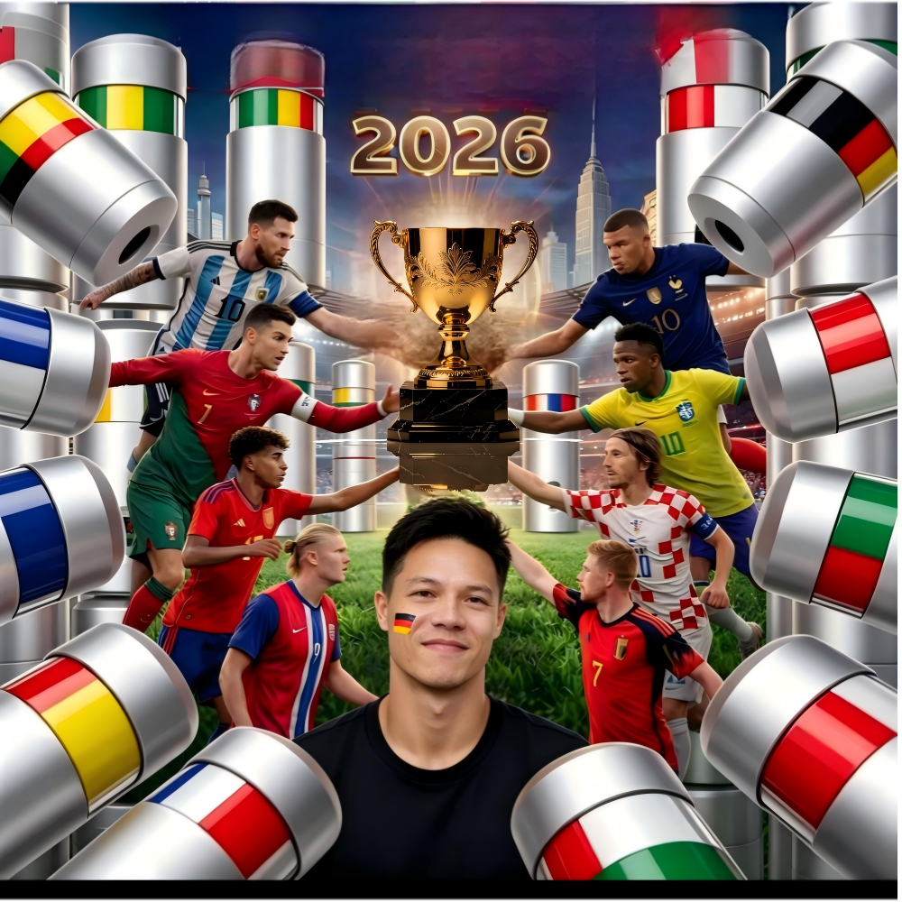 Photography Hobby - 2026 Football Match National Flag Facial