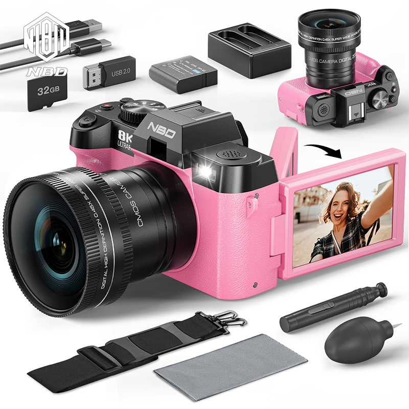 NBD Pink Camera 64MP&8K Video/ - Photography Nature Images recension och pris