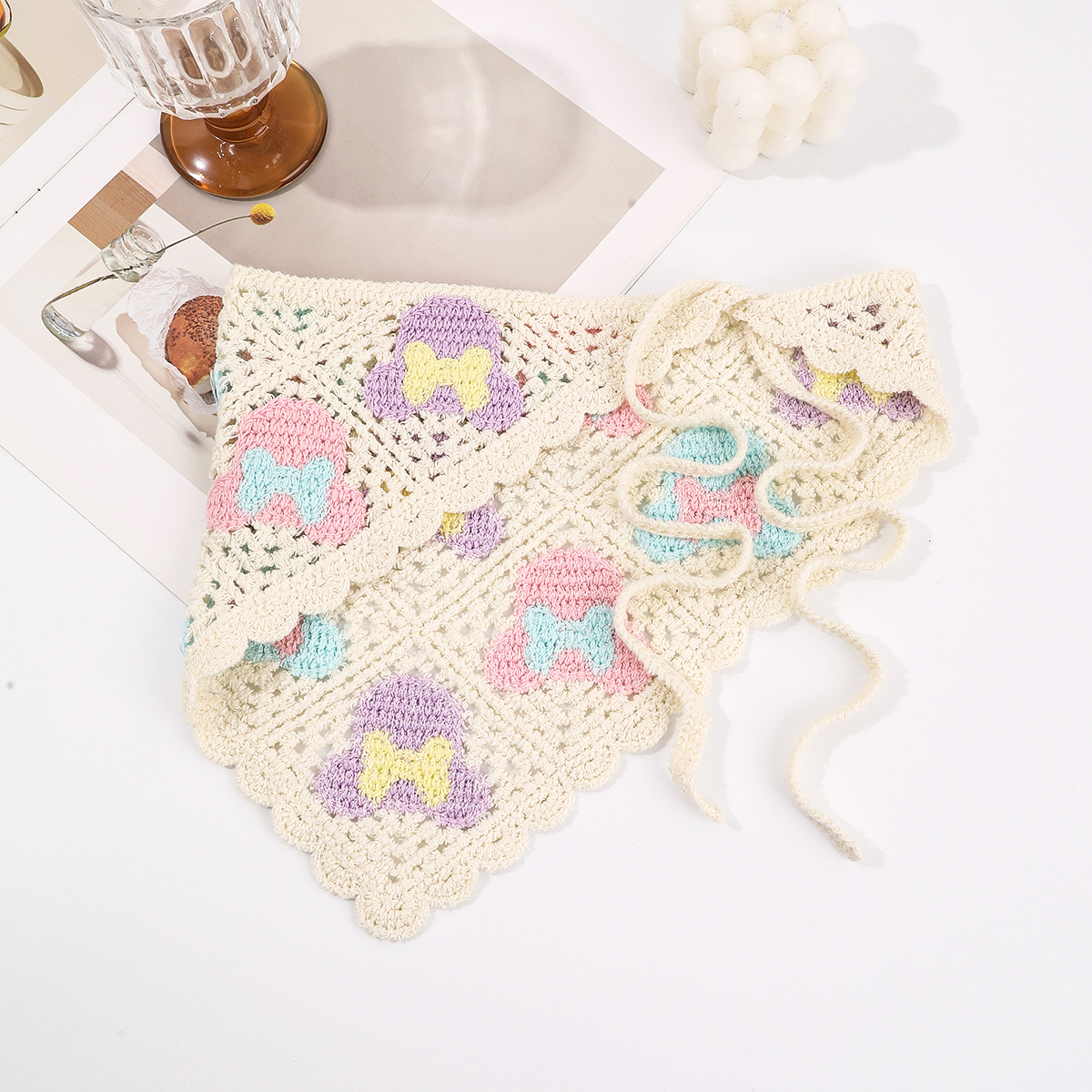 1pc Sweet Handmade Crochet Hol - Photography Triangle recension och pris