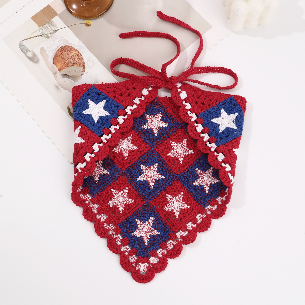 1pc Spring Summer Knitted Tria - Photography Triangle recension och pris