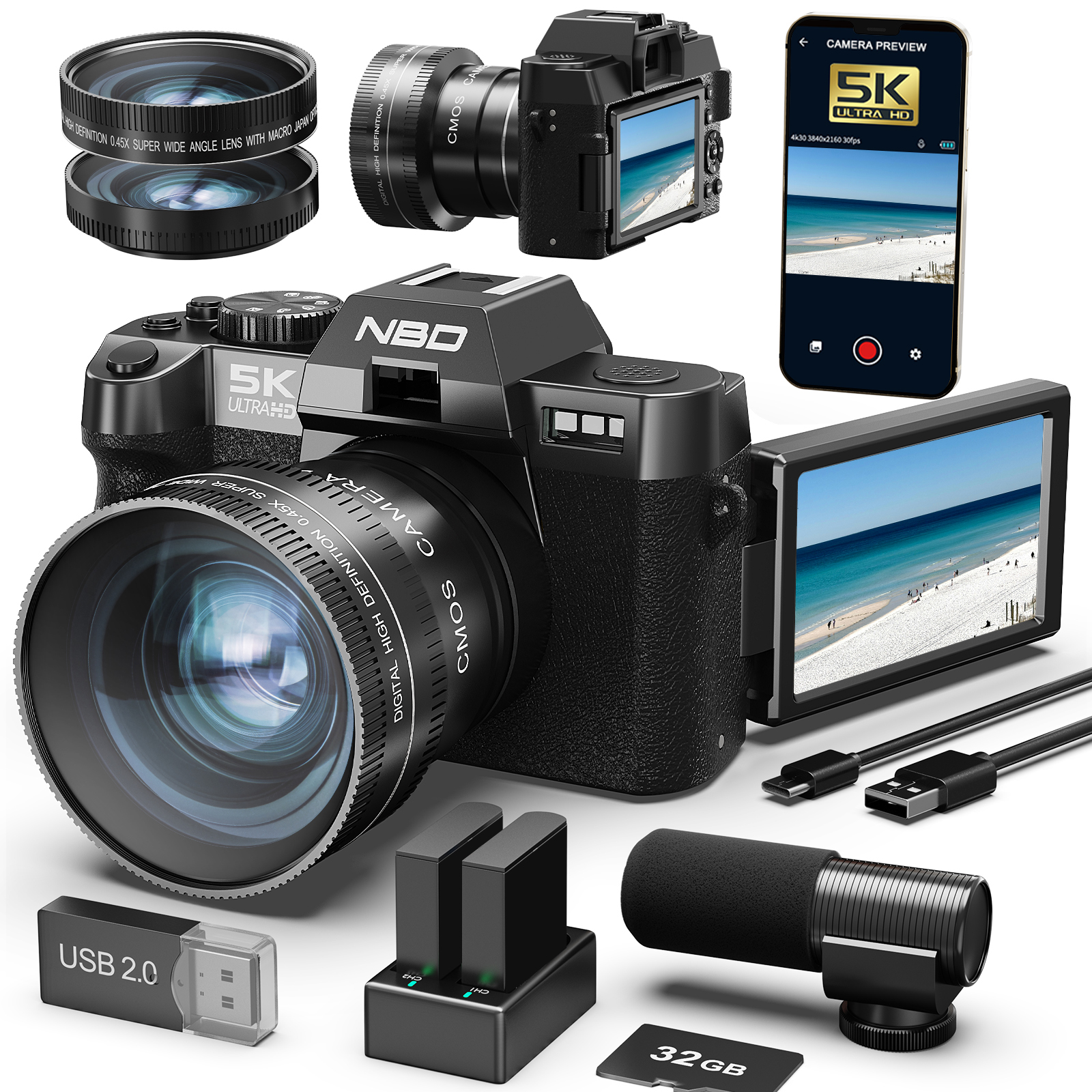NBD Digital Cameras 5K&48MP Ph - Photography Nature Images recension och pris