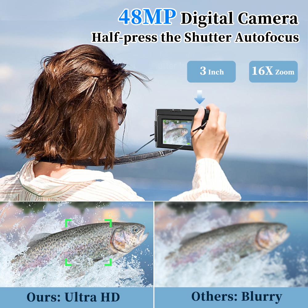 4K 48MP Compact Vlogging Camer - Photography Nature Images recension och pris
