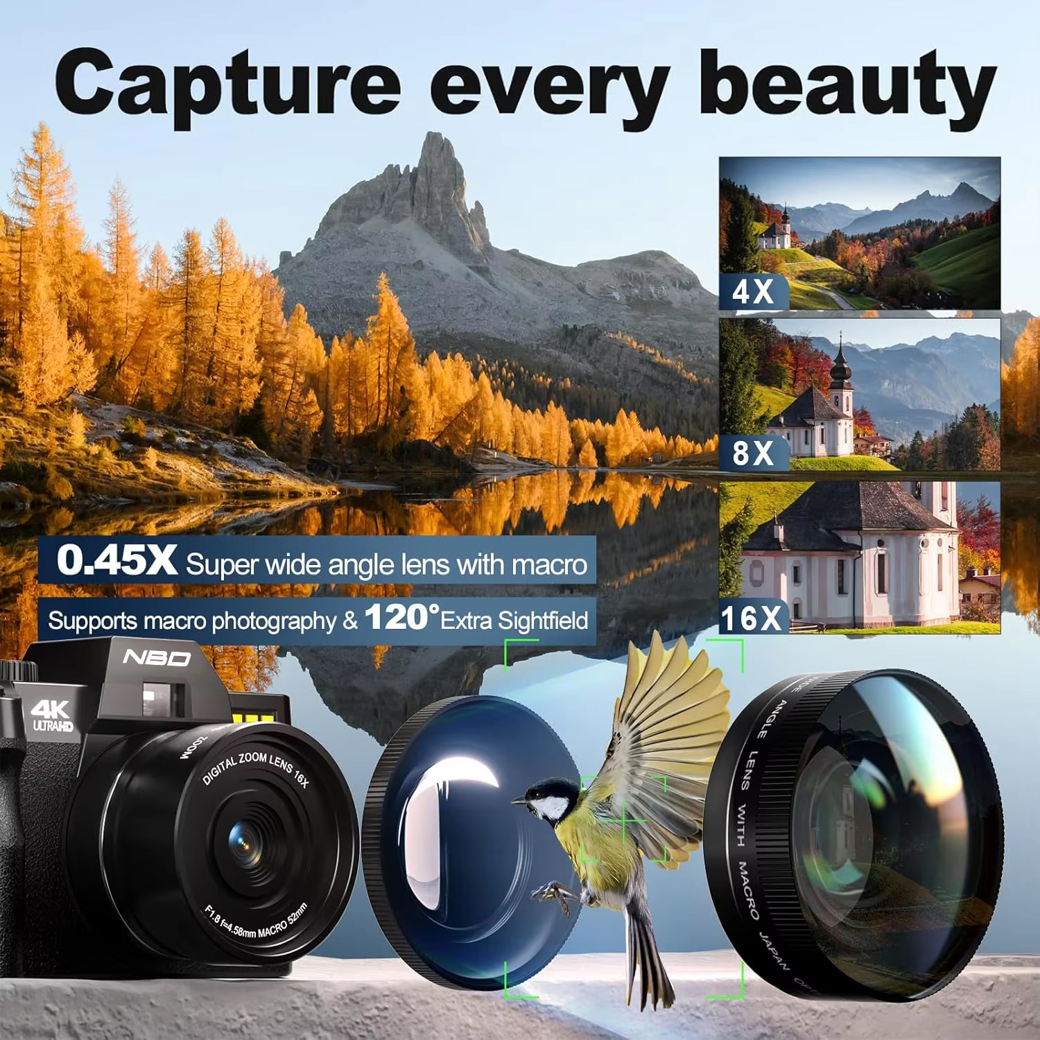 NBD S100F Digital Camera 48MP& - Photography Nature Images recension och pris