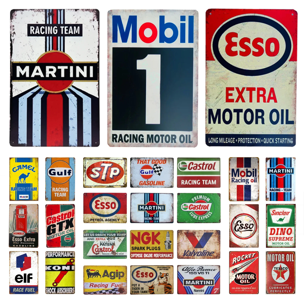 Vintage-Style Motor Oil Gas Si - Photography Hobby recension och pris