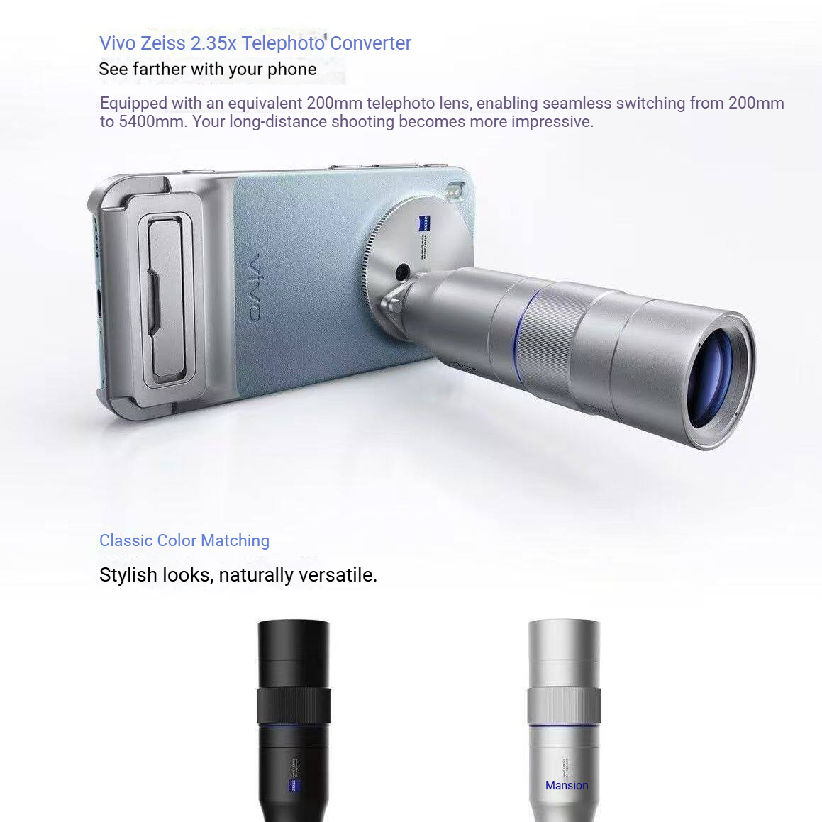 Zeiss 2.35X Telephoto Zoom Len - Photography Kit Vivo X300 Pro recension och pris