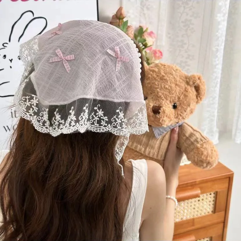 Red Woven Plaid Lace Hair Scar - Photography Triangle recension och pris