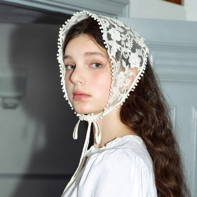 White Woven Floral Lace Hair S - Photography Triangle recension och pris