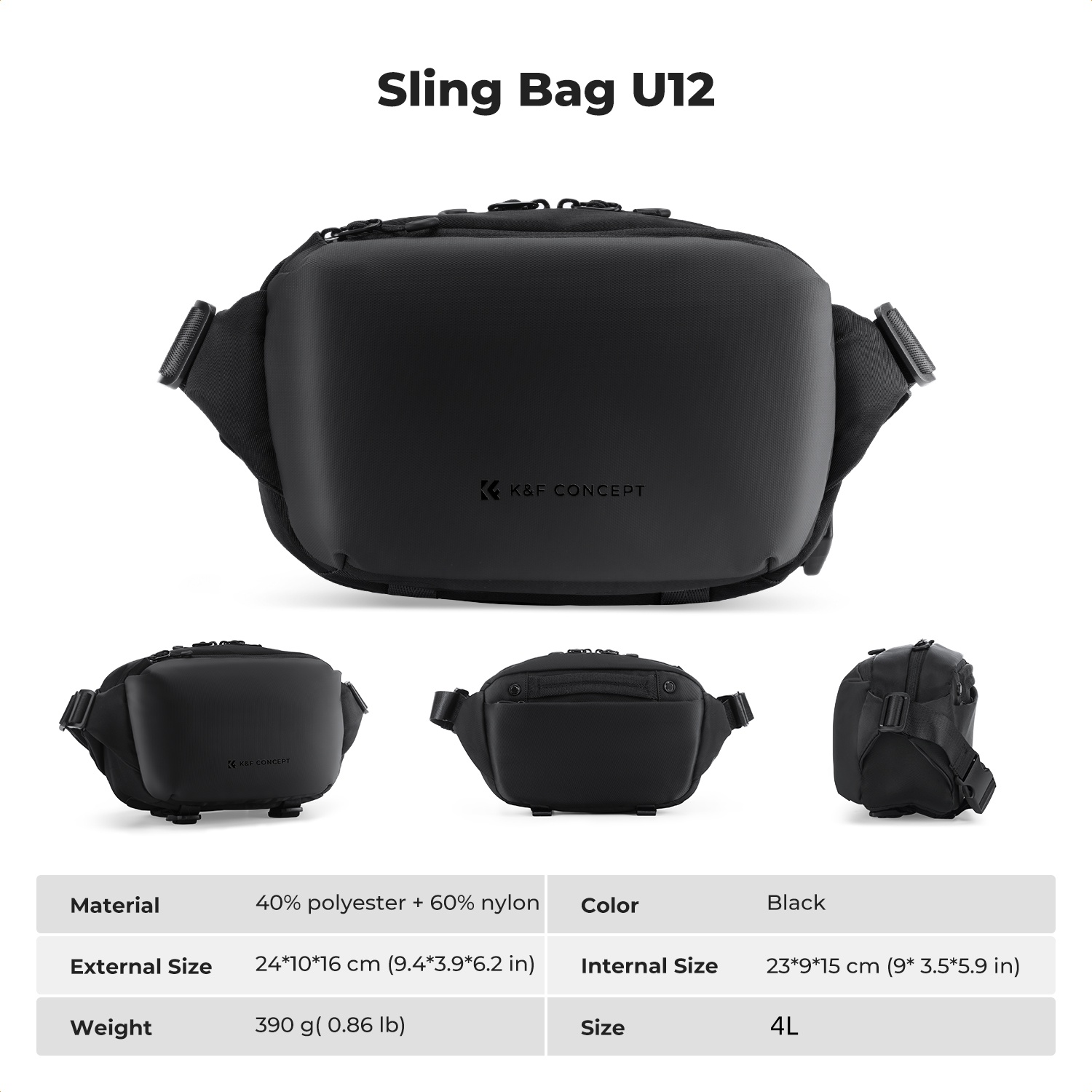 K&F CONCEPT 4L Camera Sling Ba - Camera Bag Waterproof recension och pris