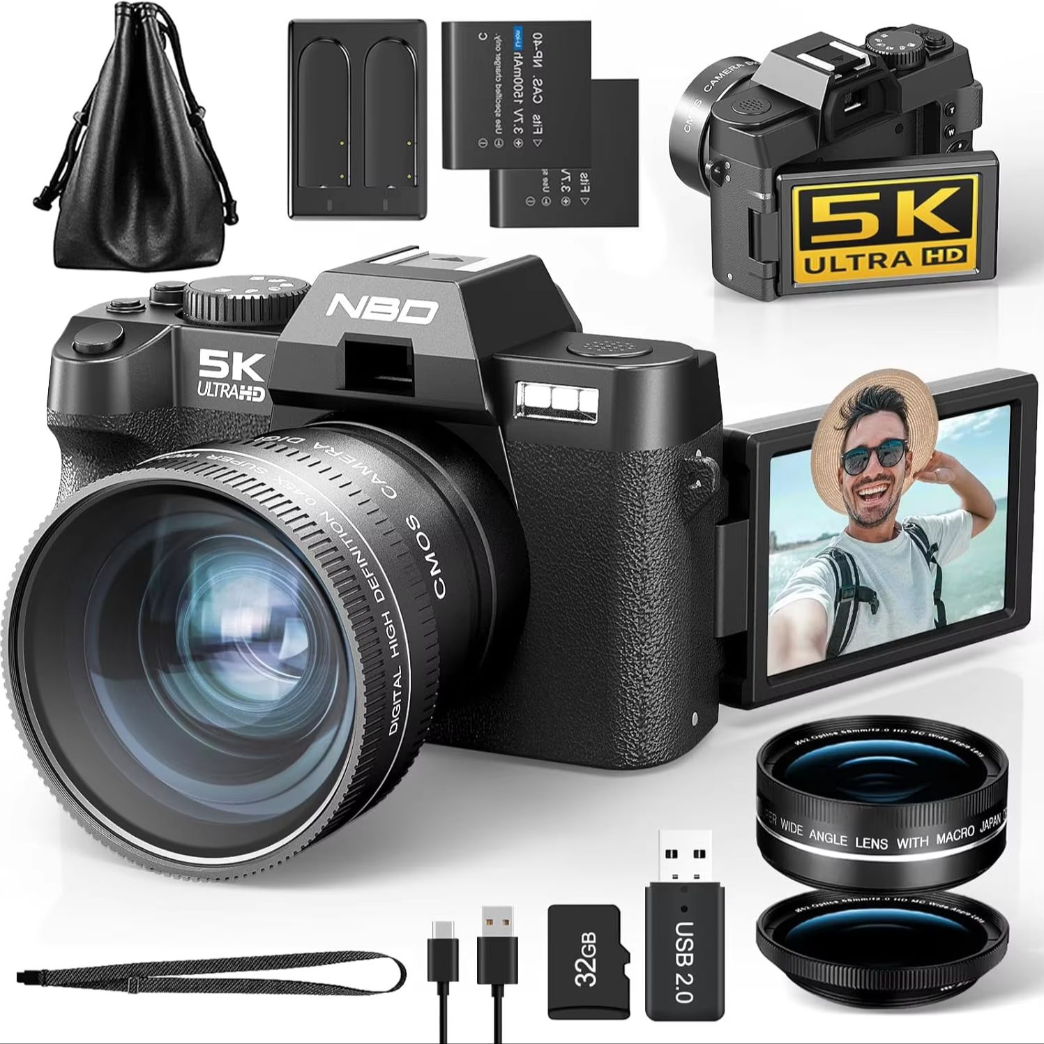 NBD 64MP&5K Digital Camera Vlo - Photography Nature Images recension och pris