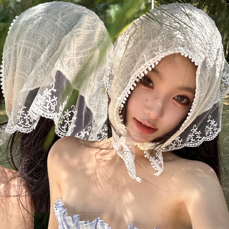 Summer White Lace Head Wrap Sc - Photography Triangle recension och pris