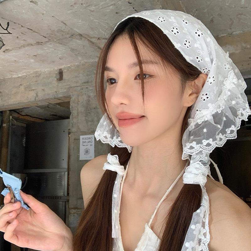 Retro Lace Trim Scarf Women Tr - Photography Triangle recension och pris