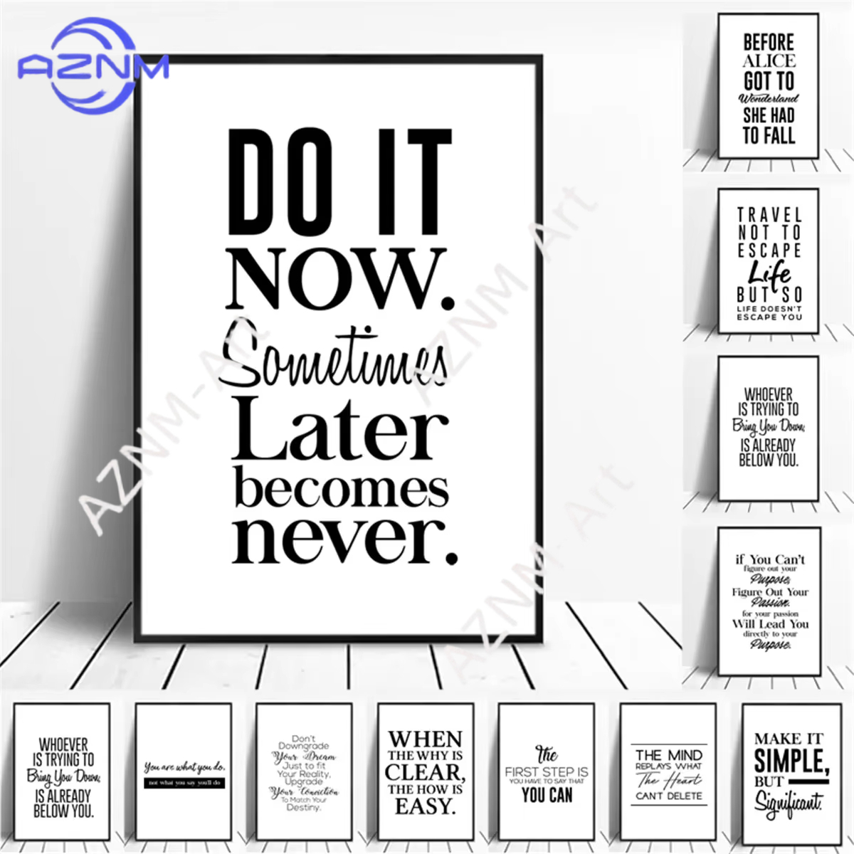 1PC Canvas Painting Positive E - Photography Quotes recension och pris