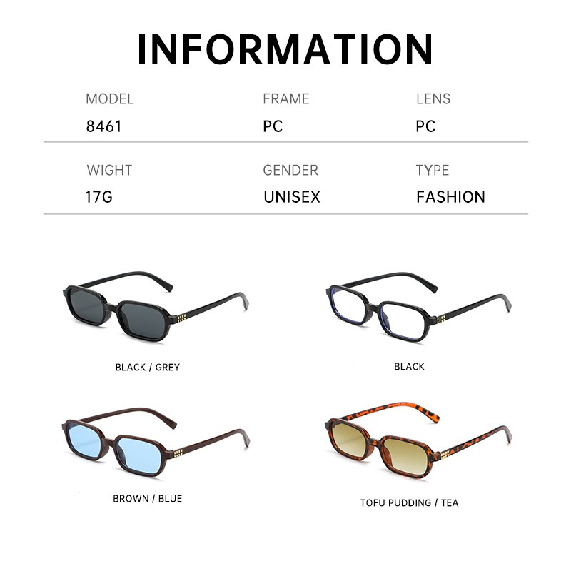 New Small Square Frame Sunglas - Photography Framing recension och pris