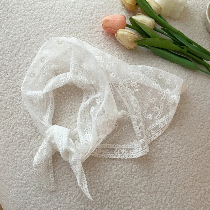 White Woven Floral Lace Hair S - Photography Triangle recension och pris
