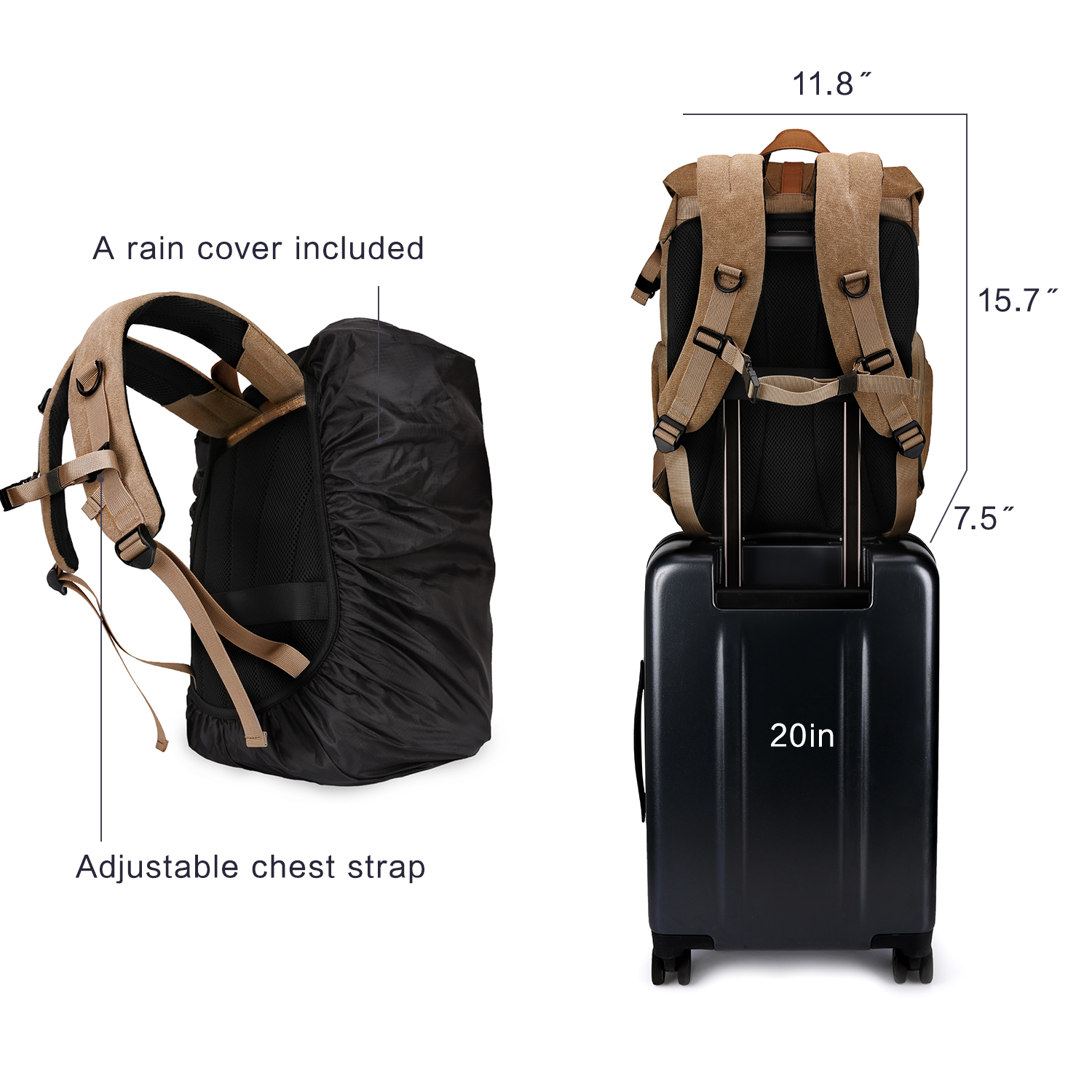 BAGSMART Camera Bag DSLR Photo - Camera Bag Waterproof recension och pris