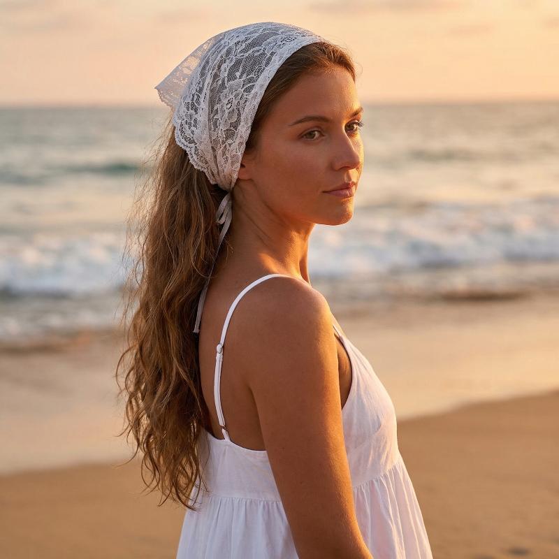 Fashion Lace Hair Scarf Wraps  - Photography Triangle recension och pris